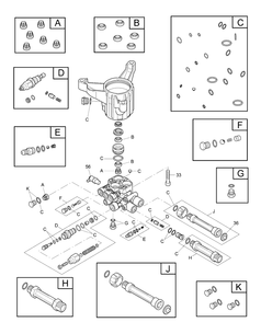 Pump (80022509) Diagram and Parts List for 020688-02  Briggs and Stratton Pressure Washer